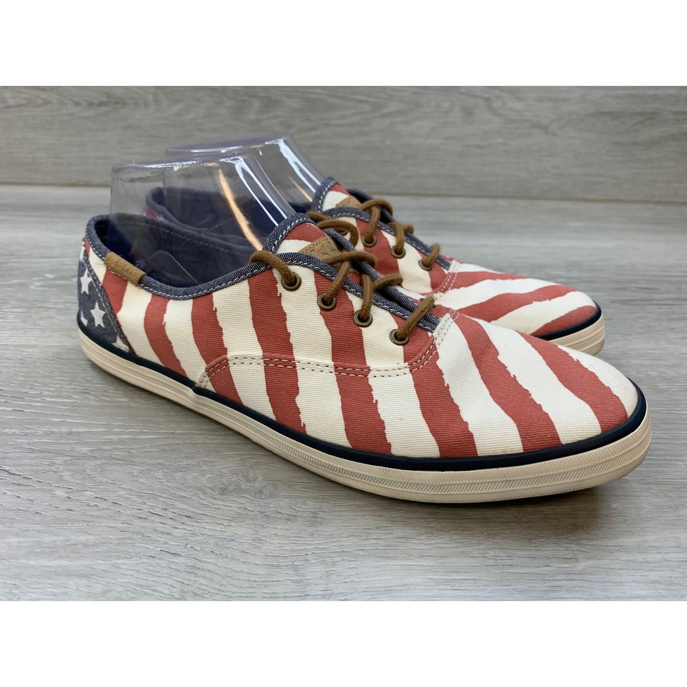 Keds Champion Women's Americana Stars and Stripes Sneakers Red White Blue 9.5